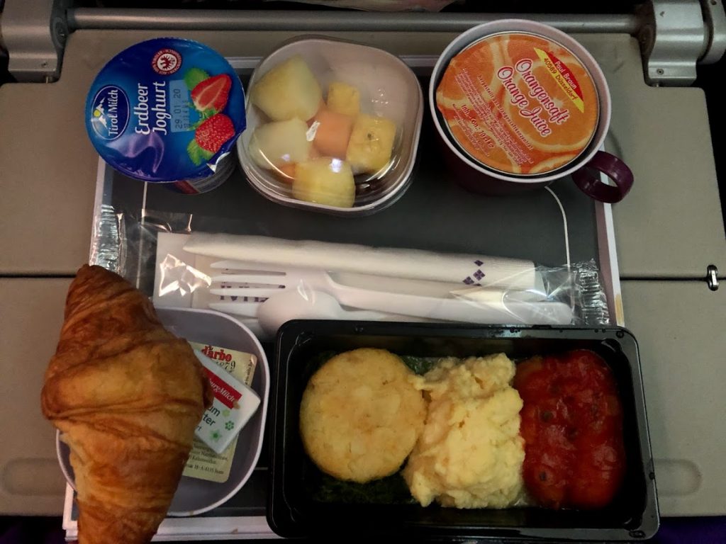 Thai Airways breakfast